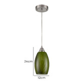 Lunescent Lighting Green Glaze Glass Pendant Light