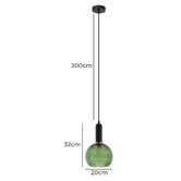 Lunescent Lighting Pelota 1 Light Glass Pendant