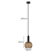 Lunescent Lighting Pelota 1 Light Glass Pendant
