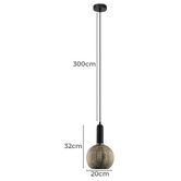 Lunescent Lighting Pelota 1 Light Glass Pendant