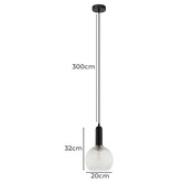 Lunescent Lighting Pelota 1 Light Glass Pendant