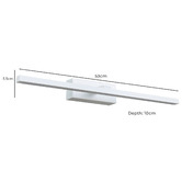 Lunescent Lighting Lineal Aluminium 12W LED Tri-CCT Dimmable Vanity Light