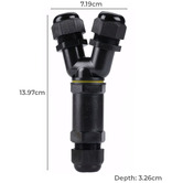 Lunescent Lighting Y-Shaped 3 Way Cable Connector
