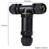 Lunescent Lighting T-Shaped 3 Way Cable Connector