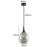 Lunescent Lighting Brote Glass &amp; Iron Pendant Light