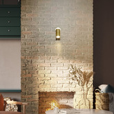 Lunescent Lighting Lustro GU10 Brass Adjustable Exterior Wall Spotlight
