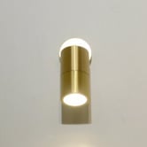 Lunescent Lighting Lustro GU10 Brass Adjustable Exterior Wall Spotlight