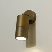 Lunescent Lighting Lustro GU10 Brass Adjustable Exterior Wall Spotlight