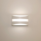 Lunescent Lighting Cardiff Aluminium Tri-Colour LED Up/Down Wall Light