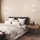 Lunescent Lighting Cardiff Aluminium Tri-Colour LED Up/Down Wall Light