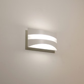 Lunescent Lighting Cardiff Aluminium Tri-Colour LED Up/Down Wall Light