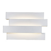 Lunescent Lighting Nagoya White Aluminium Tri-Colour LED Wall Light