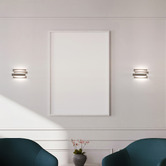 Lunescent Lighting Nagoya White Aluminium Tri-Colour LED Wall Light