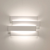 Lunescent Lighting Nagoya White Aluminium Tri-Colour LED Wall Light