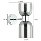 Lunescent Lighting Clessidra Iron 2 Light Wall Sconce
