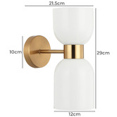 Lunescent Lighting Clessidra Iron 2 Light Wall Sconce