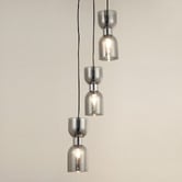 Lunescent Lighting Clessidra Iron 3 Light Pendant
