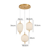 Lunescent Lighting Nahia Multi Iron 3 Light Pendant