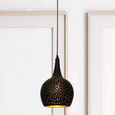 Lunescent Lighting Delaware Teardrop Perforated Metal Pendant Light