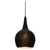 Lunescent Lighting Delaware Teardrop Perforated Metal Pendant Light