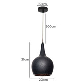 Lunescent Lighting Delaware Teardrop Perforated Metal Pendant Light