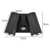 Lunescent Lighting Double Adjustable LED Pillar Light with Sensor