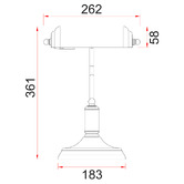 Lunescent Lighting Ciana Iron Banker Lamp