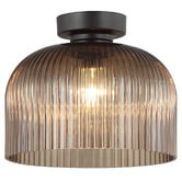 Lunescent Lighting Xamira Iron &amp; Glass DIY Batten Fix Light