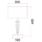 Lunescent Lighting Elidi Iron &amp; Crystal Table Lamp