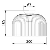 Lunescent Lighting Xamira Iron &amp; Glass DIY Batten Fix Light