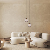 Lunescent Lighting Zora Iron &amp; Glass Pendant Light