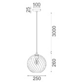 Lunescent Lighting Zora Iron &amp; Glass Pendant Light