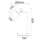 Lunescent Lighting Eliane Iron Desk Lamp