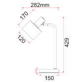 Lunescent Lighting Eliane Iron Desk Lamp