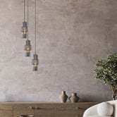 Lunescent Lighting Elio Iron &amp; Glass Pendant Light