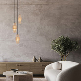 Lunescent Lighting Elio Iron &amp; Glass Pendant Light