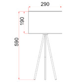Lunescent Lighting Fawaz Iron Tripod Table Lamp