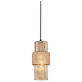 Lunescent Lighting Elio Iron &amp; Glass Pendant Light
