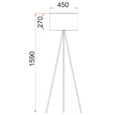 Lunescent Lighting Fawaz Iron Tripod Floor Lamp