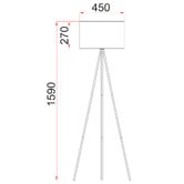 Lunescent Lighting Fawaz Iron Tripod Floor Lamp