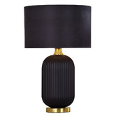 Lunescent Lighting Kael Column Ceramic &amp; Iron Table Lamp