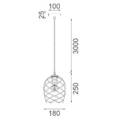 Lunescent Lighting Luxor Glass Pendant Light