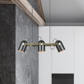 Lunescent Lighting Suren Industrial 3 Light Pendant