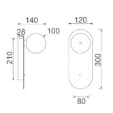 Lunescent Lighting Clarion Iron Wall Light