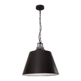 Lunescent Lighting Anson Travertine &amp; Iron Pendant Light