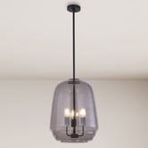 Lunescent Lighting Ender Iron Round 3 Light Pendant