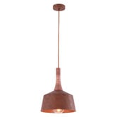 Lunescent Lighting Sutton Travertine &amp; Iron Pendant Light
