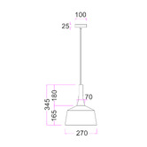 Lunescent Lighting Sutton Travertine &amp; Iron Pendant Light