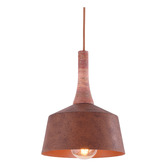 Lunescent Lighting Sutton Travertine &amp; Iron Pendant Light