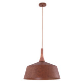 Lunescent Lighting Sutton Travertine &amp; Iron Pendant Light